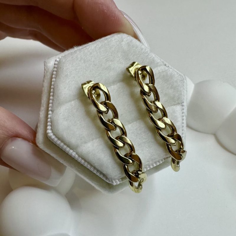 Kolczyki motyw łańcucha K88