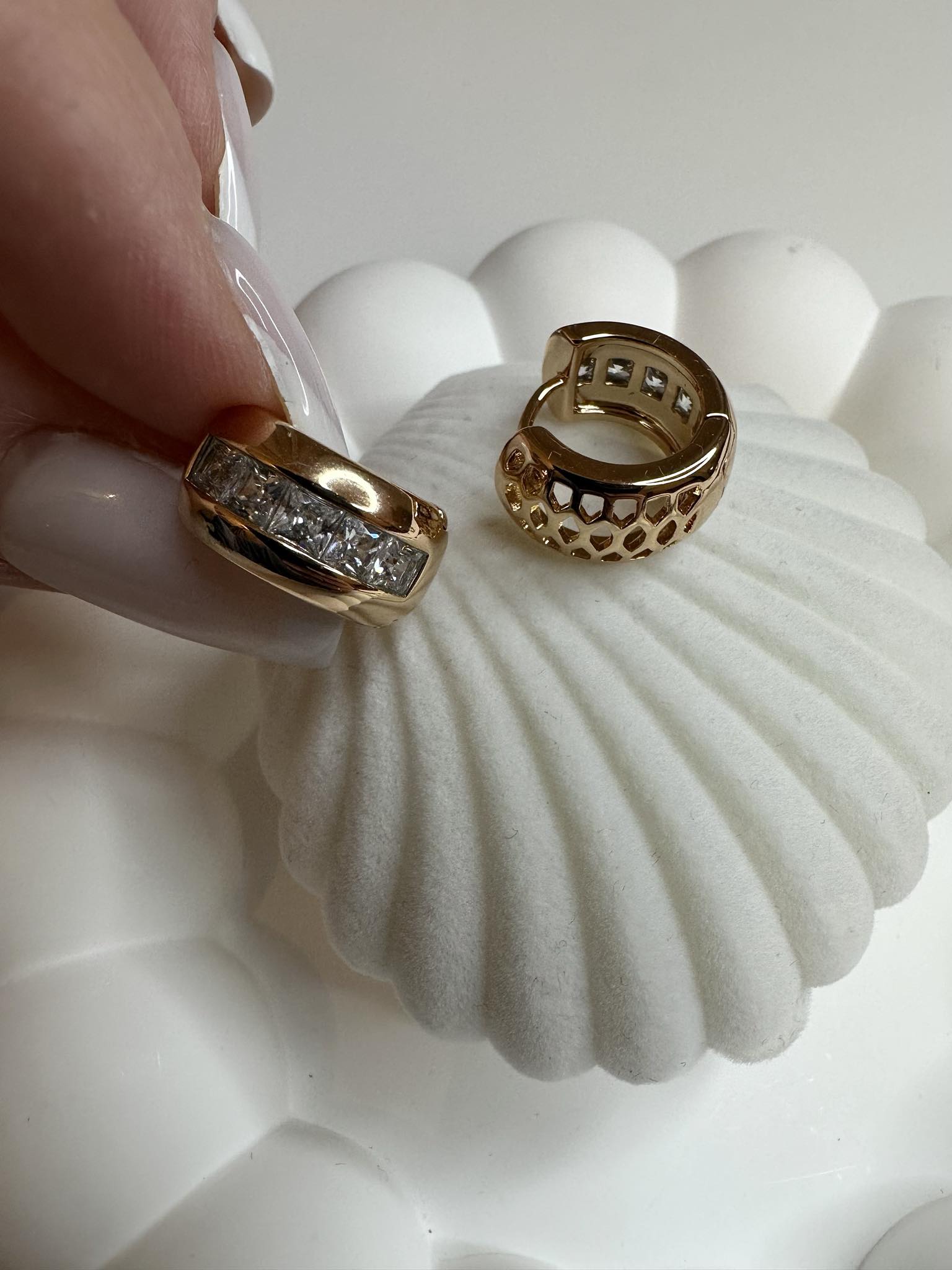 Kolczyki z cyrkoniami kwadrat K19