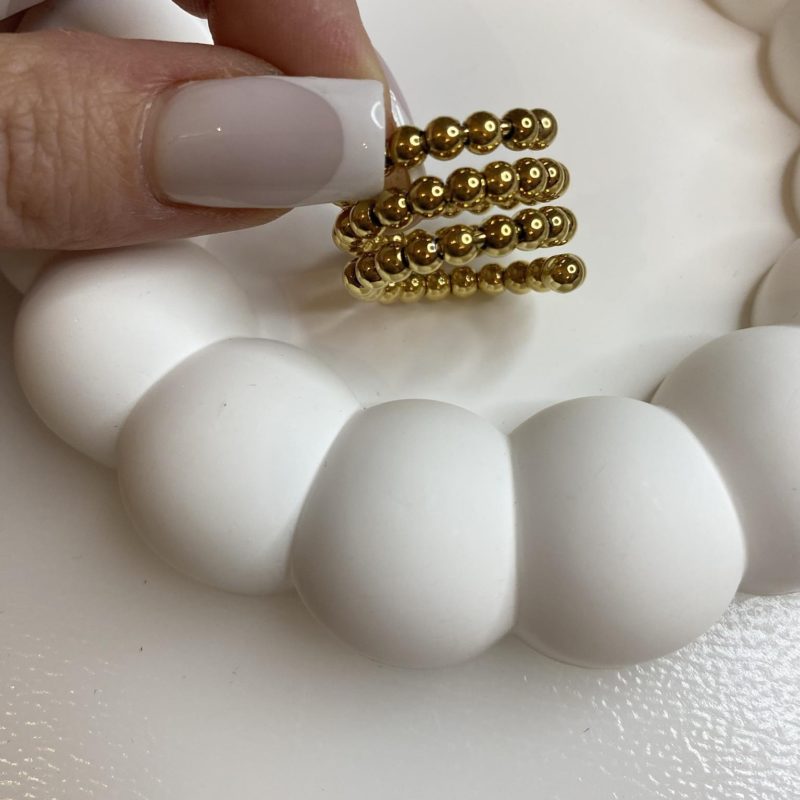 Pierścionek z kuleczkami P14