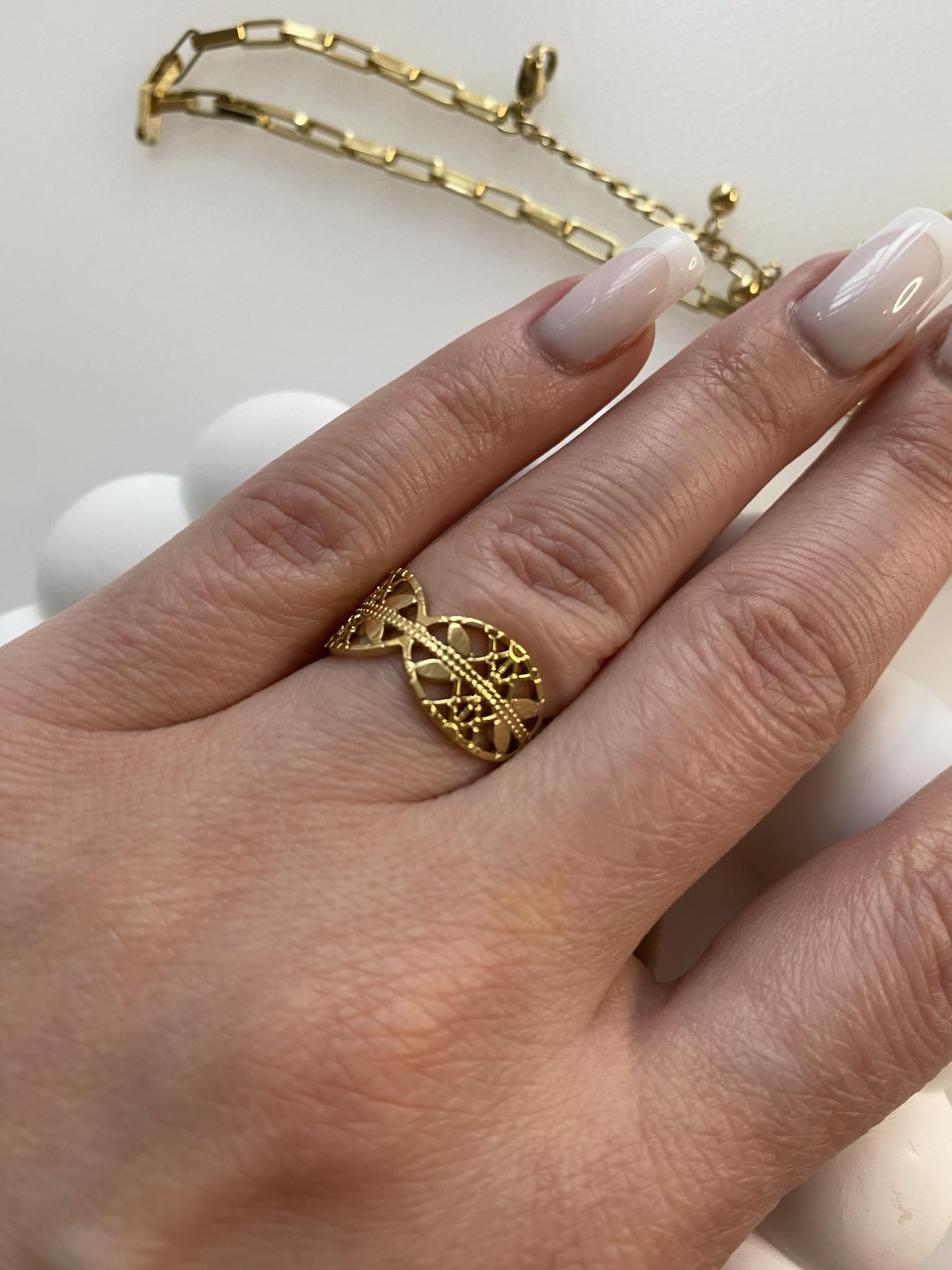 Pierścionek ażur P9