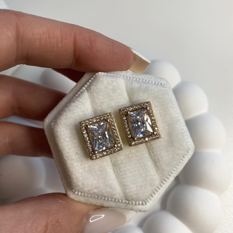 Kolczyki prostokątne K15