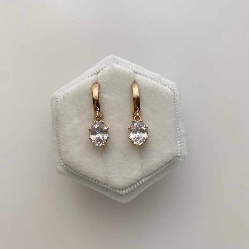 Kolczyki wisząca cyrkonia K92