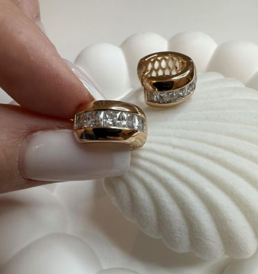 Kolczyki z cyrkoniami kwadrat K19