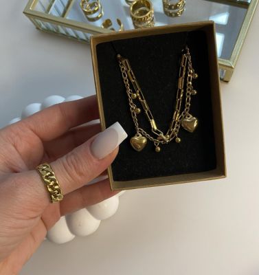 Bransoletka z sercami B12