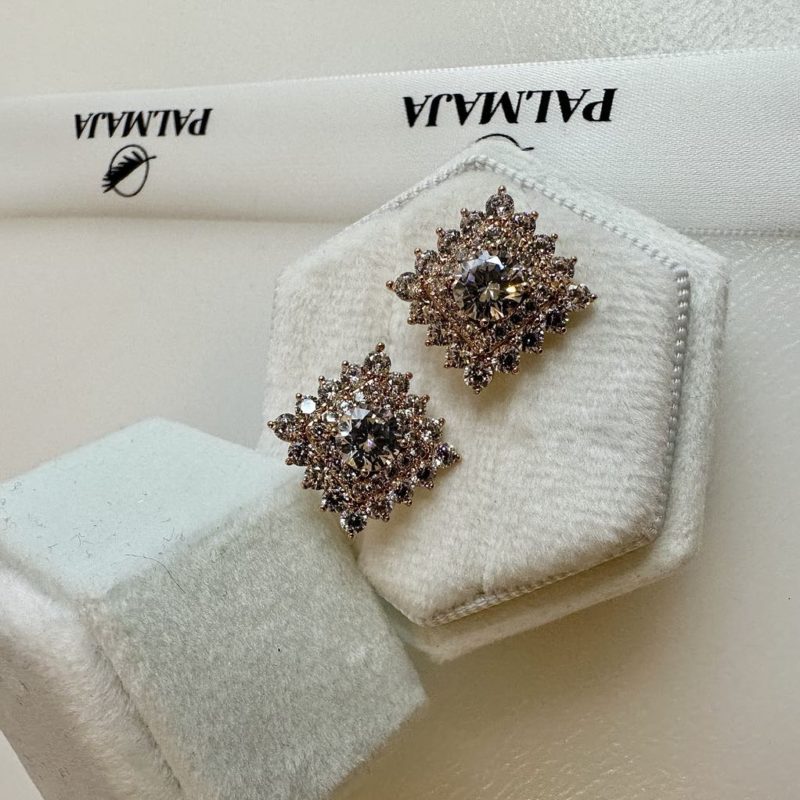 Kolczyki kwadraty z cyrkoniami K69