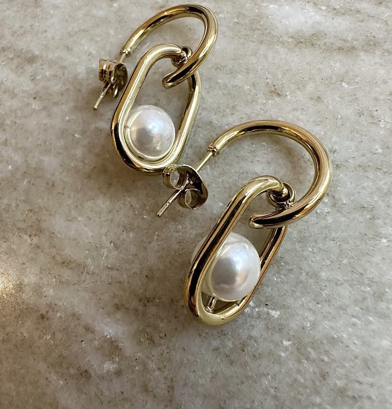 Kolczyki prostokąt zaokrąglony K70