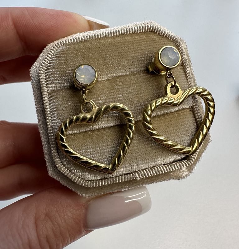 Kolczyki serca duże K62